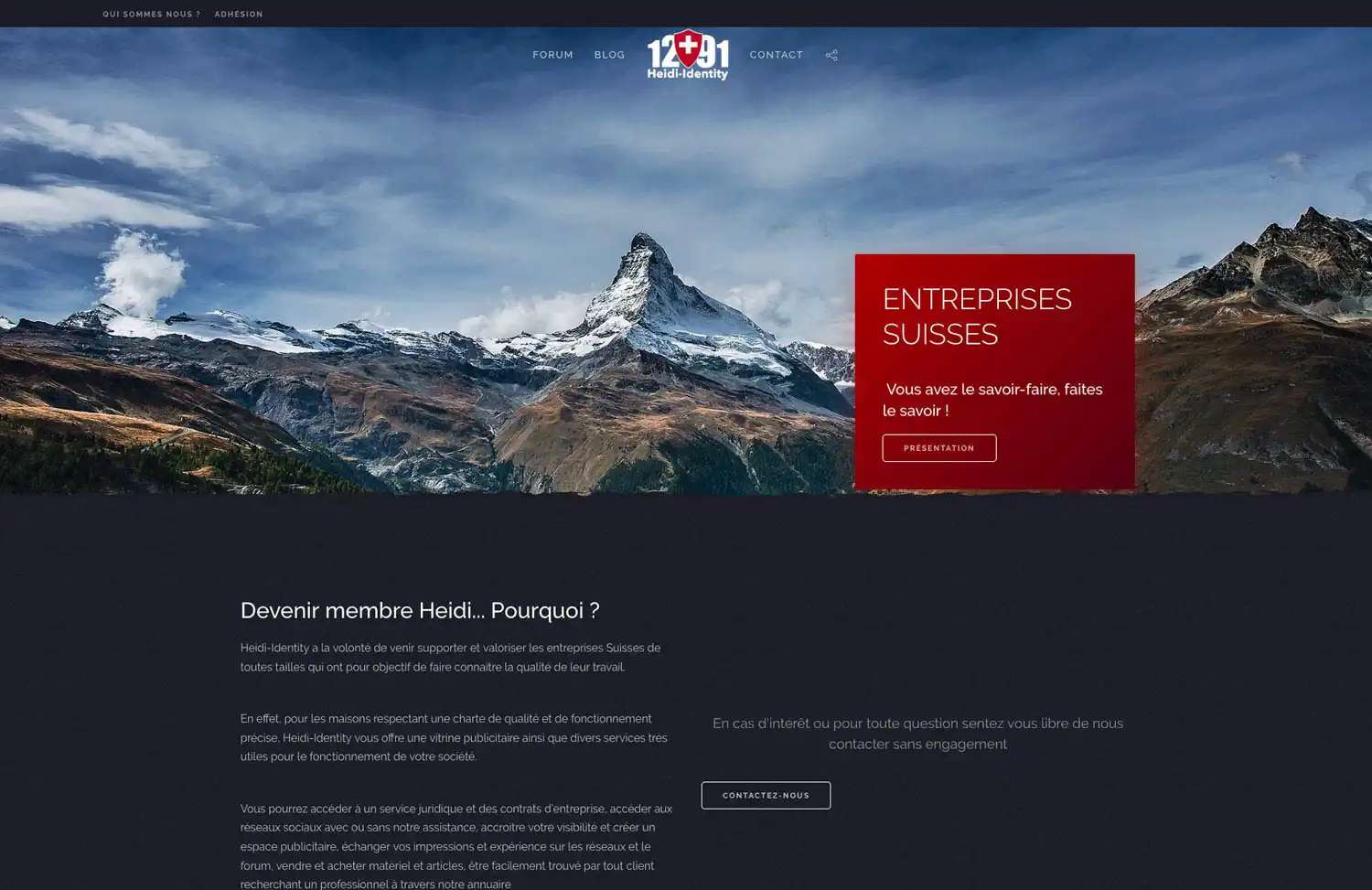 Site Web heidi-identity.ch